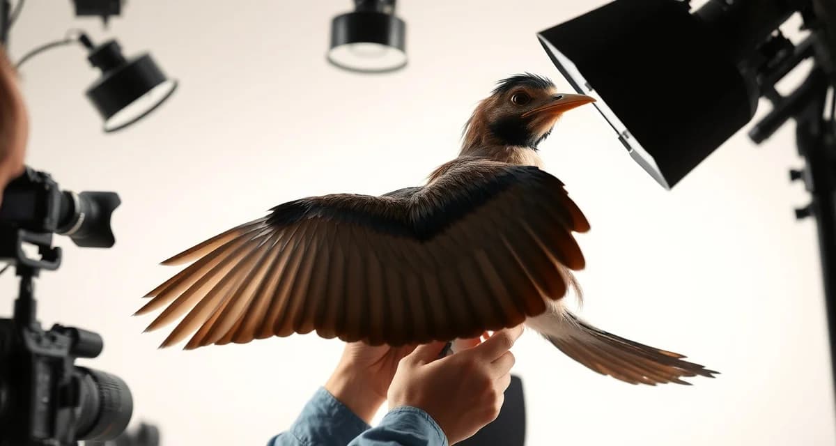 Professional bird specimen photography for taxidermy intake Taxidermist photographing bird specimen details for AI intake documentation and feather condition reference