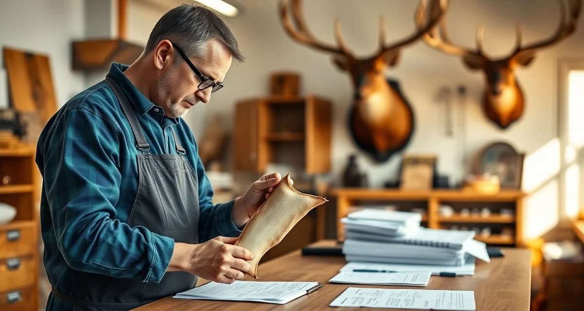 Professional elk taxidermy record documentation Colorado taxidermist documenting elk cape records for CPW compliance and audit requirements