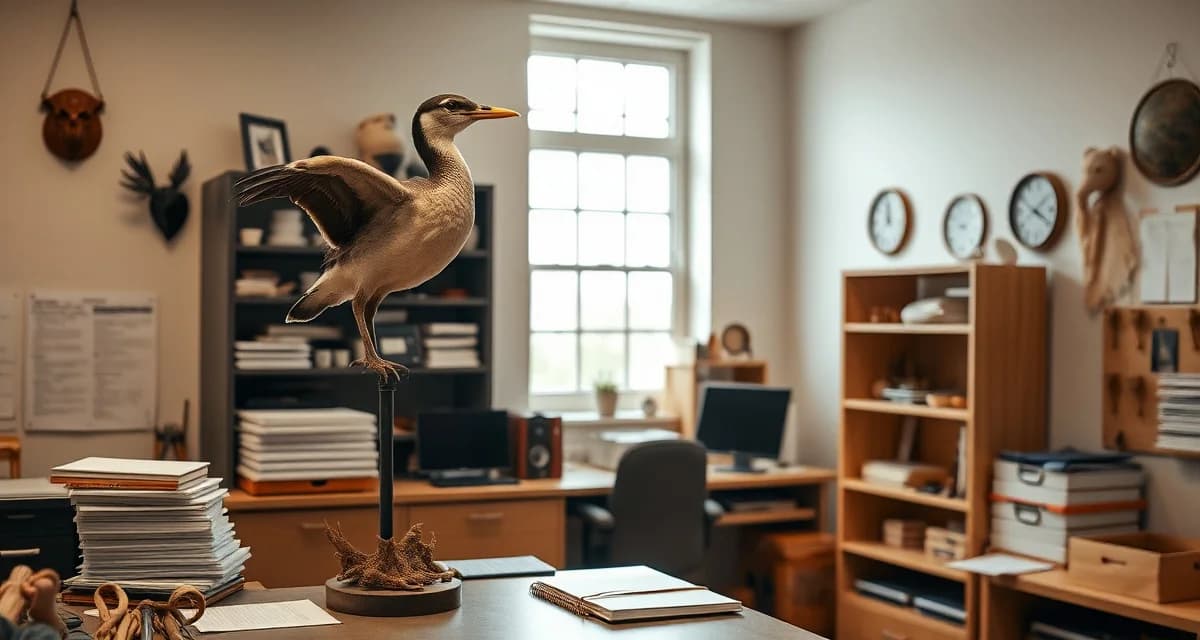 Migratory bird permit compliance essentials Federal migratory bird taxidermy permit documentation displayed in professional taxidermist workshop with compliance records