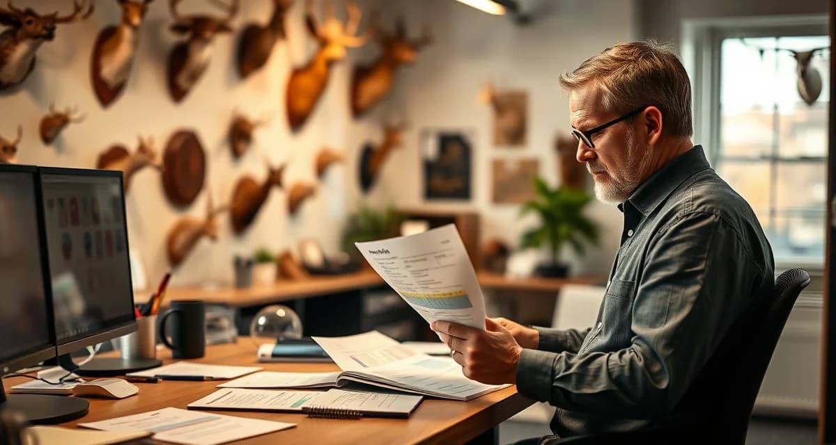 Setting clear taxidermy project timelines Taxidermist managing customer expectations through written timeline documentation and project tracking at workspace