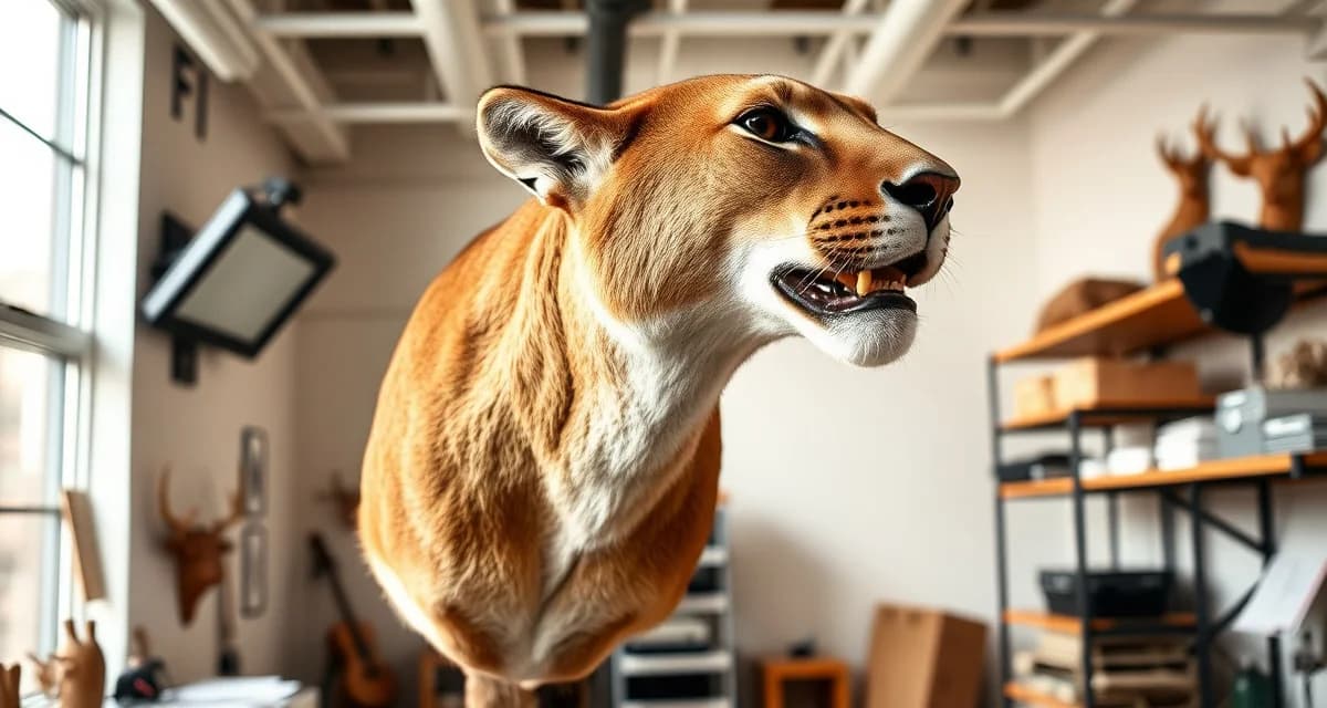 Legal mountain lion mount documentation Mountain lion taxidermy mount display showing legal compliance documentation and proper preparation techniques for regulated hunting states