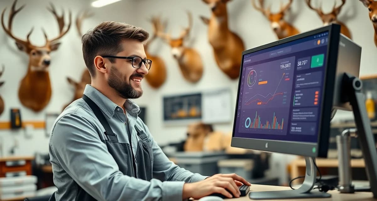 Streamlined customer communication dashboard Taxidermy shop manager using customer tracking system to reduce status calls and improve communication efficiency