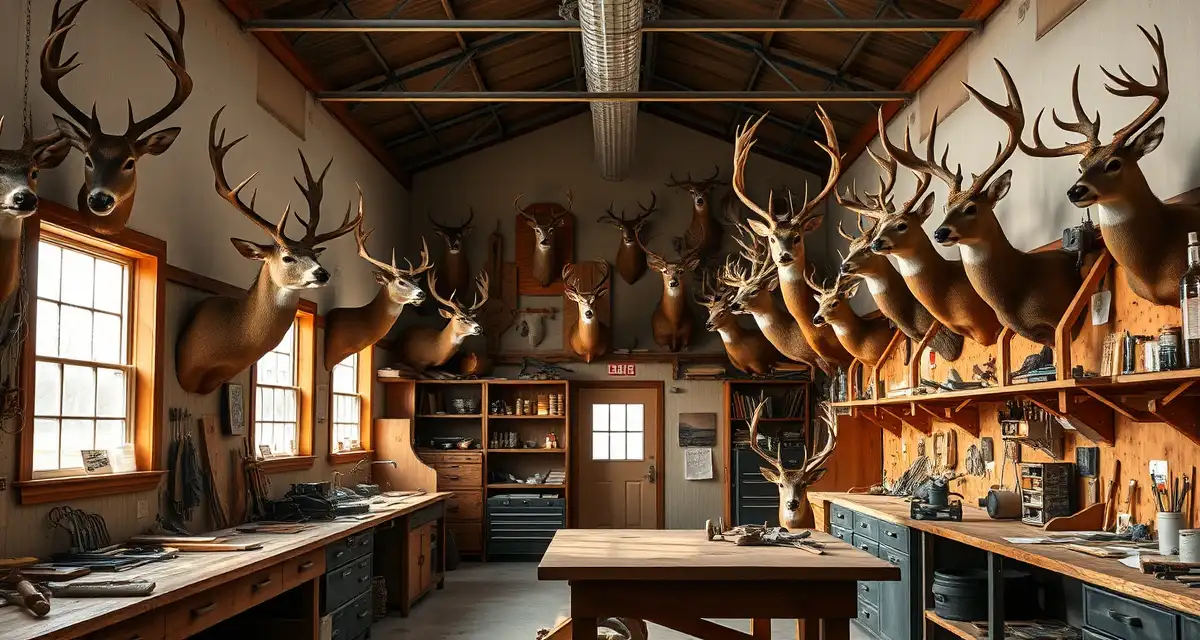 MountChief taxidermy software for Southeast shops Modern taxidermy shop management software interface for Southeast region shops, displaying workflow and compliance tools