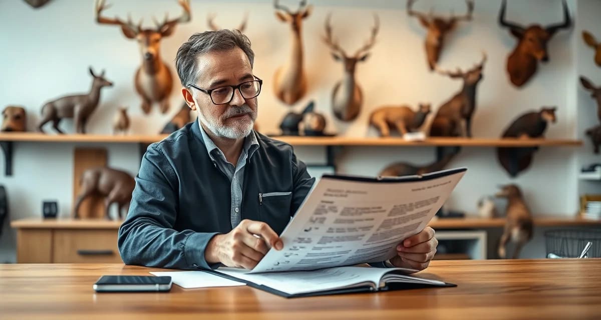 Annual compliance audit process for taxidermy shops Taxidermy shop compliance audit template showing federal permits and specimen tracking requirements for annual self-assessment