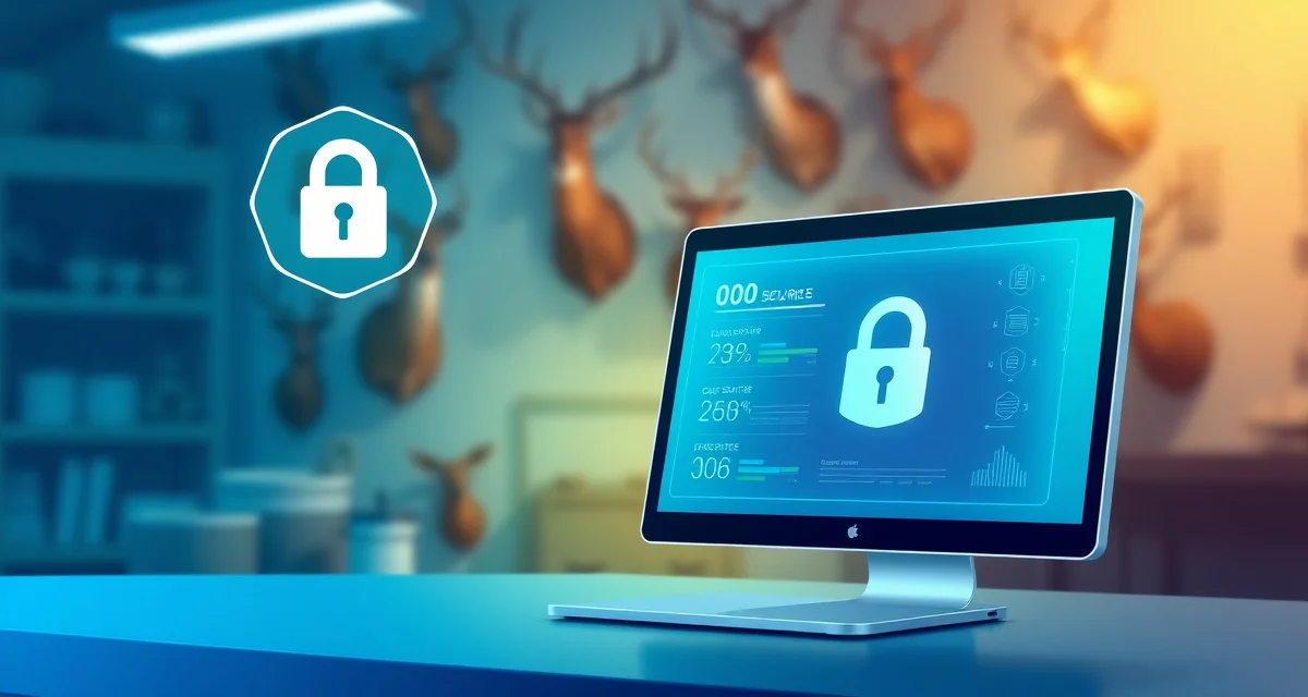 MountChief portal security architecture Secure taxidermy shop customer portal with encrypted data protection and privacy features for mount status tracking