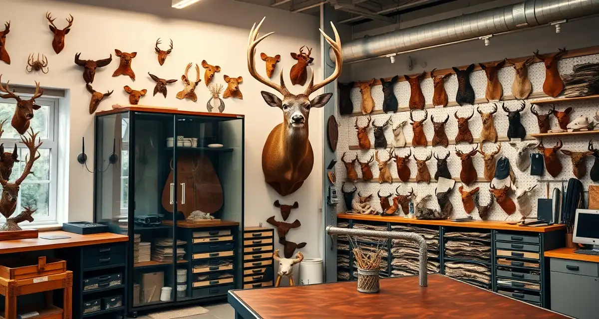 Tannery tracking management for taxidermy businesses Professional taxidermy software dashboard displaying tannery tracking system with hide status updates and timeline management for mount shops