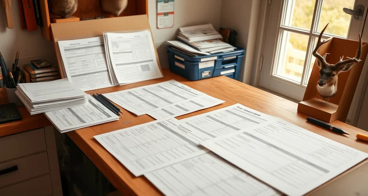 Deer taxidermy record-keeping requirements in Wisconsin Wisconsin taxidermist maintaining detailed deer specimen records with registration documentation and compliance forms